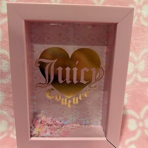 Juicy Couture Pink and Gold Heart Shaker Frame Decor